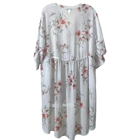 TORRID | Lexie Grey Sheer Floral Babydoll Tunic High-Low Tunic Plus Top Size 1X - Picture 3 of 8